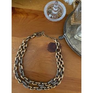 [J Crew] Double Row Pave Chain Link Necklace